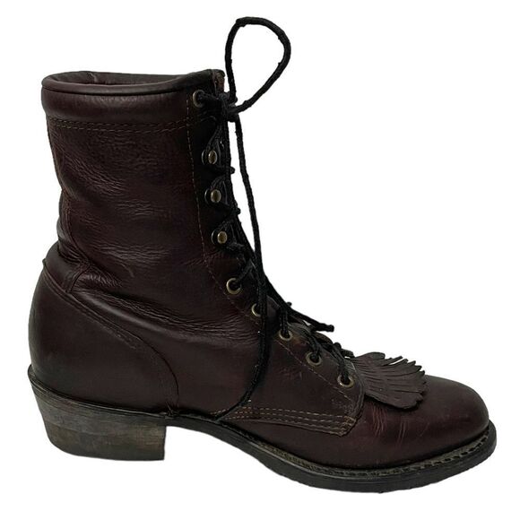 DOUBLE-H Vintage Women's 8" Lacer Briar Pitstop Leather Western Work Boo… - Picture 6 of 12